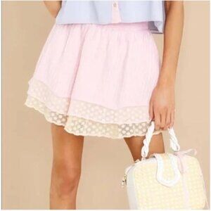 LoveShackFancy Toya Mini Skirt Size M